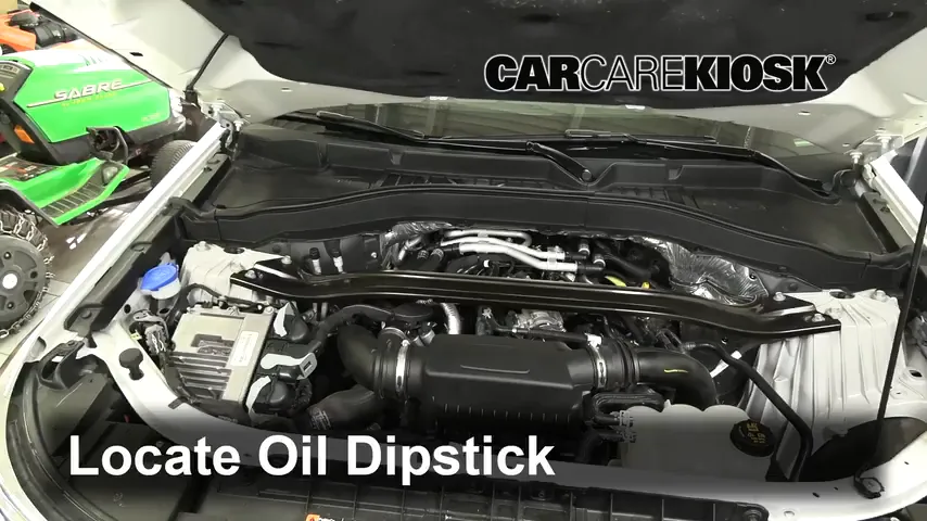 2021 Ford Explorer Platinum 3.0L V6 Turbo Oil Check Oil Level